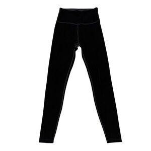 Beyond Yoga Black Velvet High Rise Motion Midi Leggings Size M